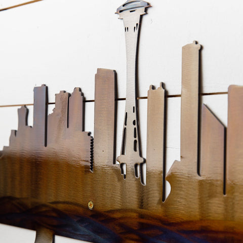 Seattle Skyline Metal Coat Rack