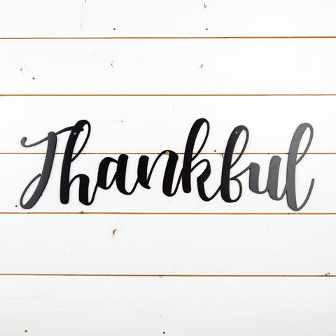 Thankful Metal Wall Art