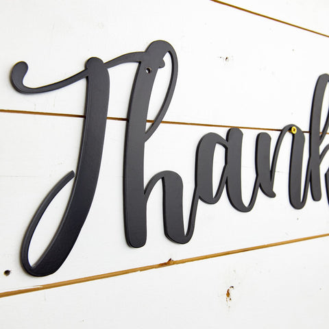 Thankful Metal Wall Art