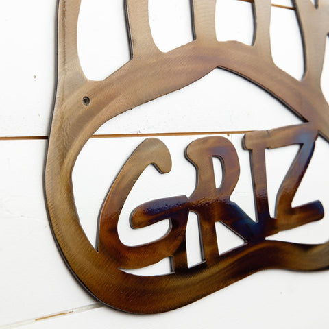 Montana Griz Metal Wall Art