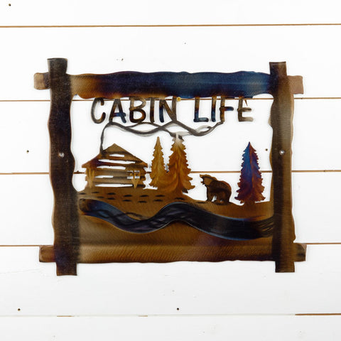 Cabin Life Metal Wall Art