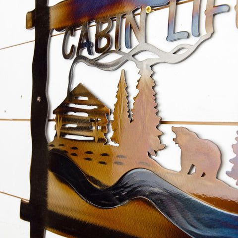 Cabin Life Metal Wall Art