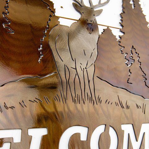 Elk Metal Welcome Sign