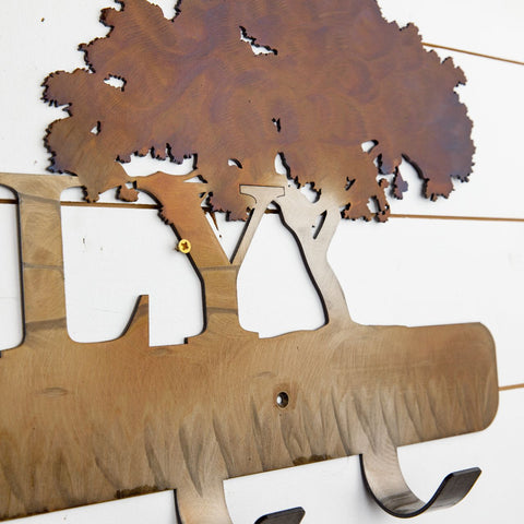 Family Tree Metal Coat Rack