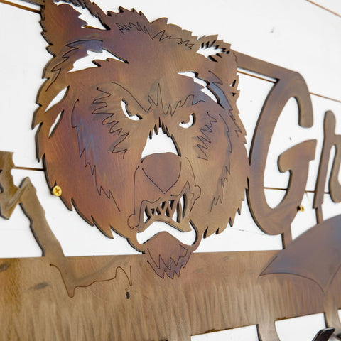 Montana Griz Metal Coat Rack