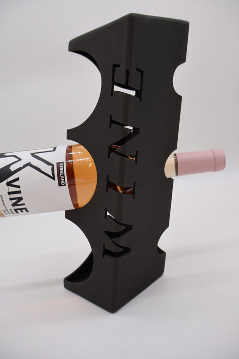 Angled Metal Wine Bottle Holder