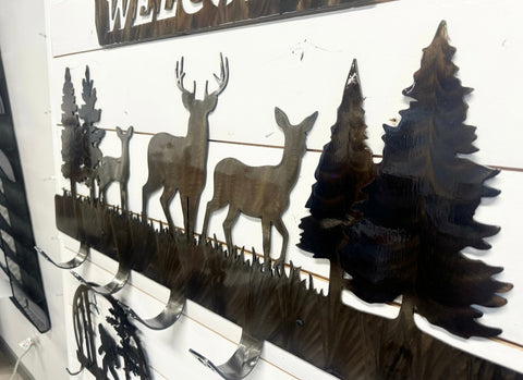 Deer Metal Coat Rack