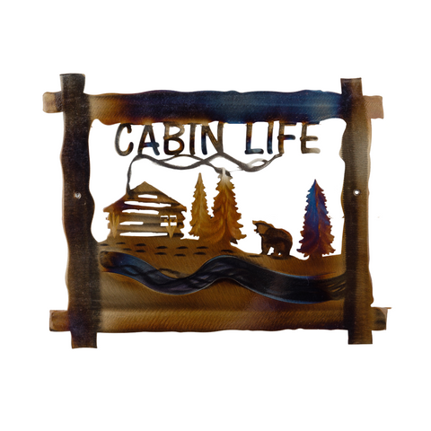 Cabin Life Metal Wall Art