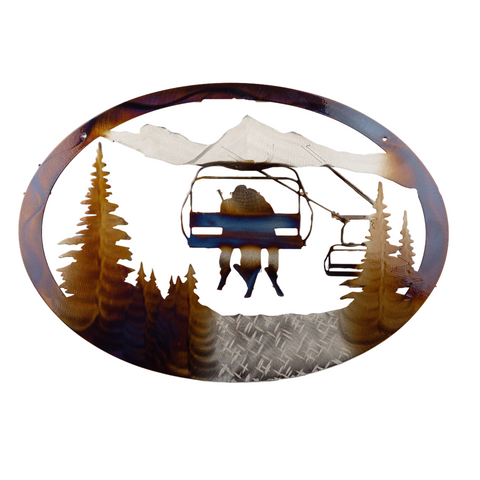 Ski Lift Metal Wall Art