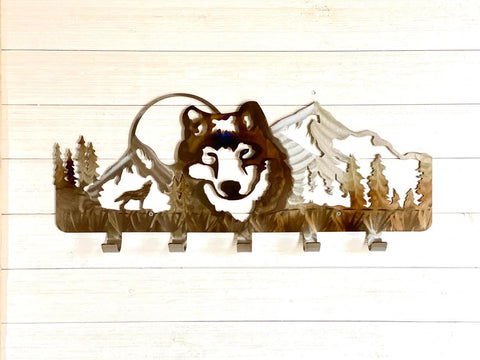 Wolf Metal Coat Rack