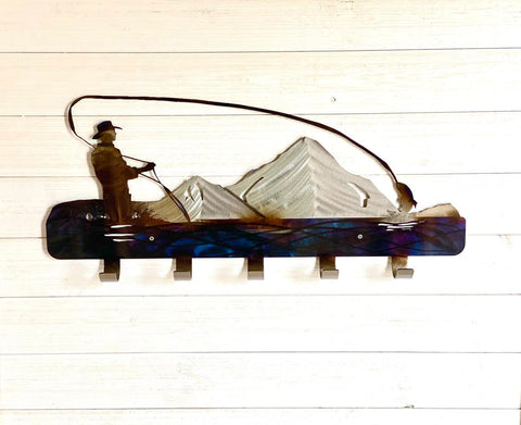 Fisherman Metal Coat Rack