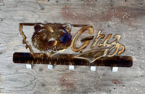 Montana Griz Metal Coat Rack