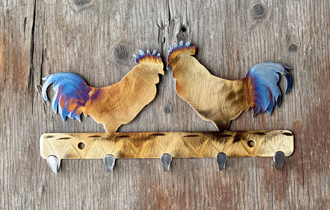 Rooster Metal Keychain Holder