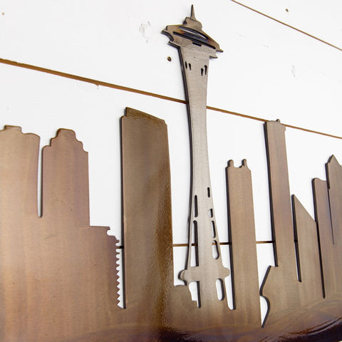 Seattle Skyline Metal Coat Rack