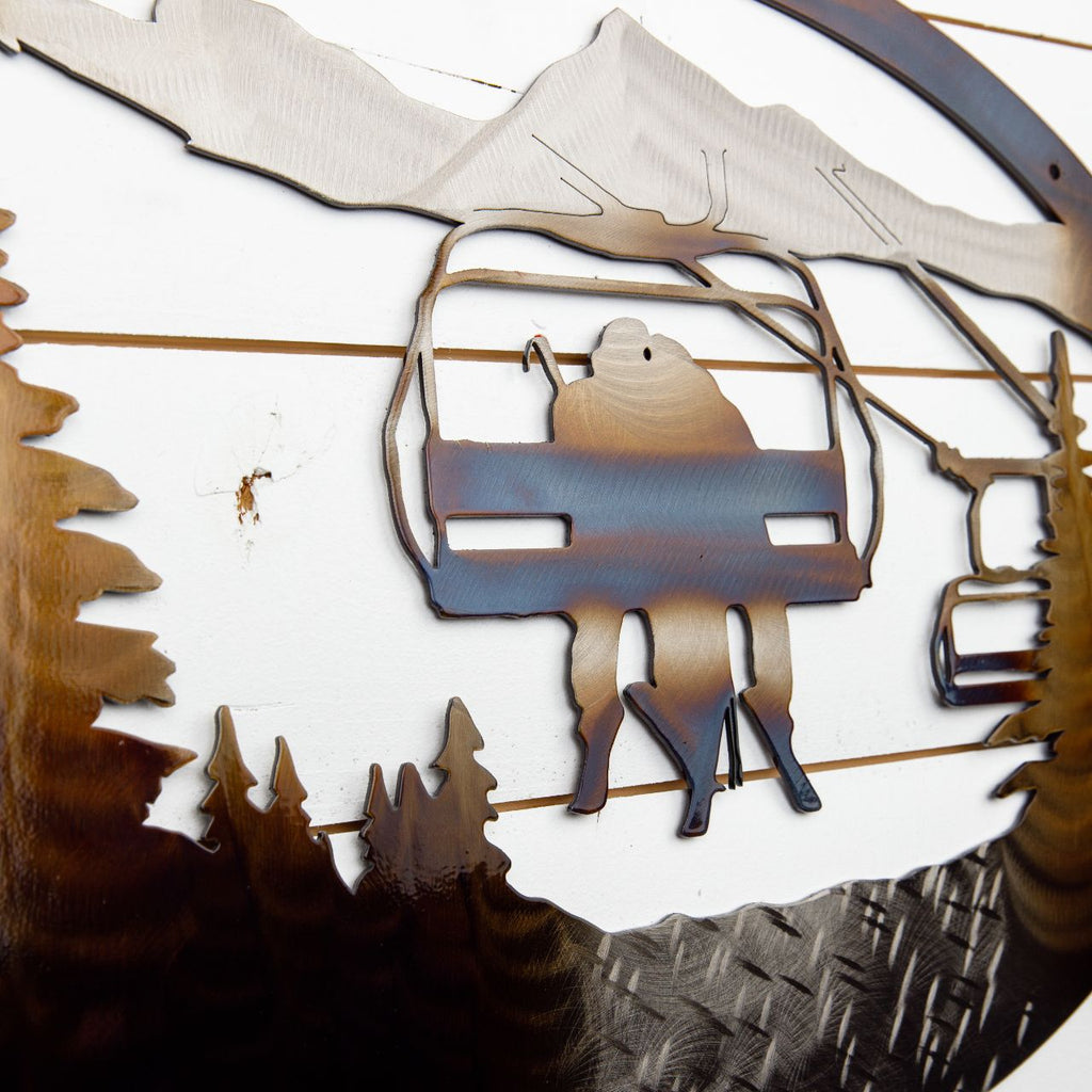 Ski Lift Metal Wall Art