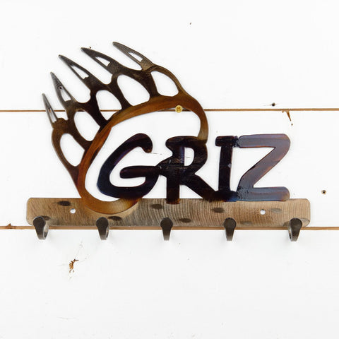 Montana Griz Metal Keychain Holder
