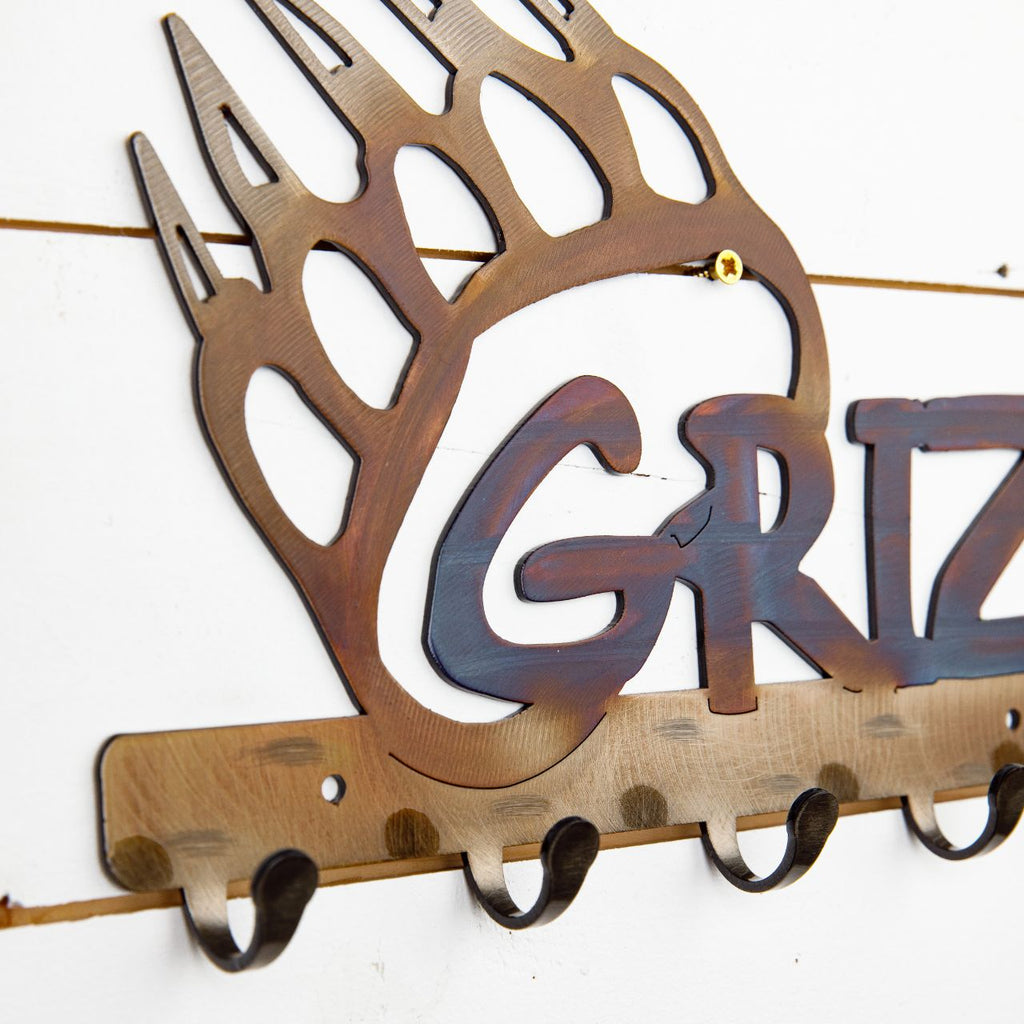 Montana Griz Metal Keychain Holder