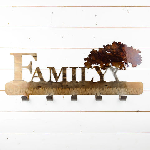 Family Tree Metal Coat Rack