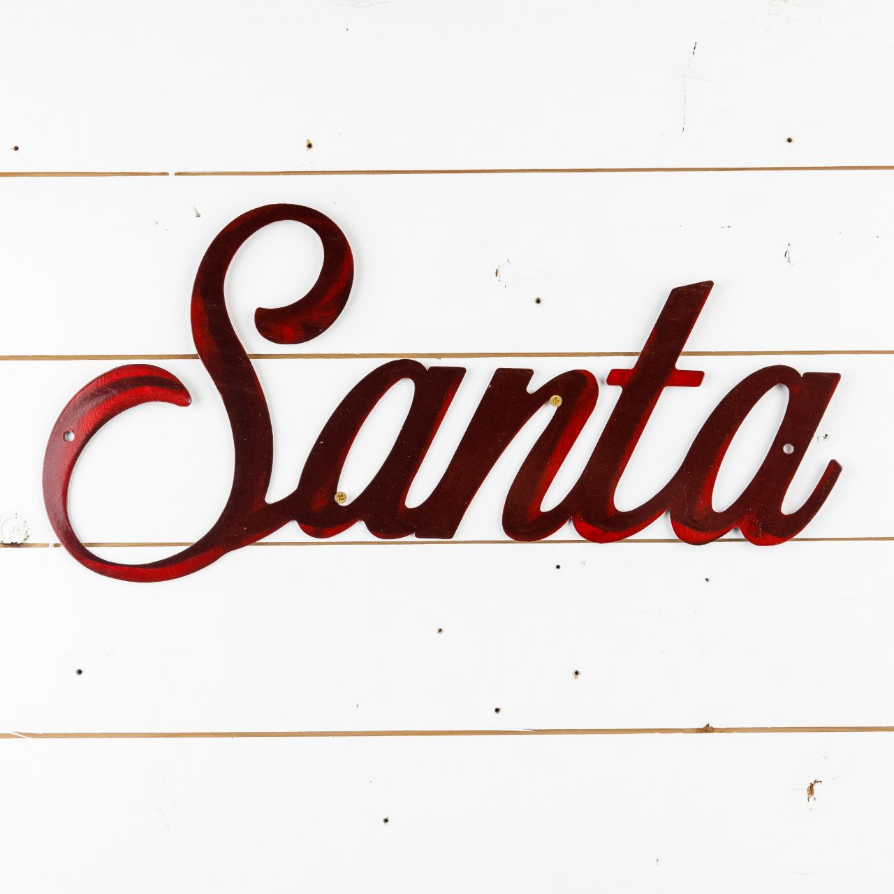 Santa Welcome Sign Home Decor - Premier Metal Artwork – Iron Mountain ...