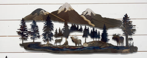 Elk and Moose Metal Wall Art