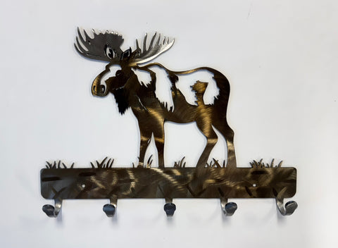 Moose Metal Keychain Holder
