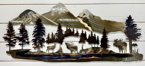 Elk and Moose Metal Wall Art