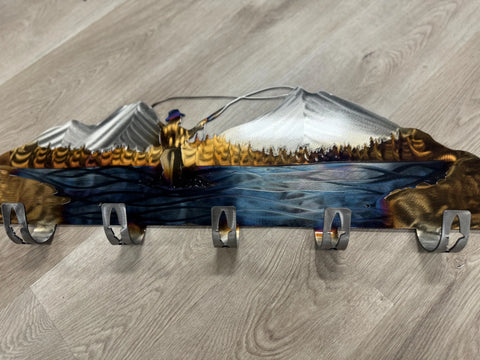 Fisherman Metal Coat Rack