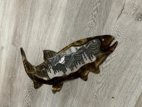 Fish Scene Metal Wall Art