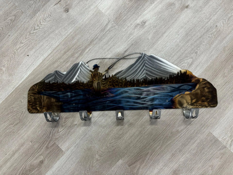 Fisherman Metal Coat Rack