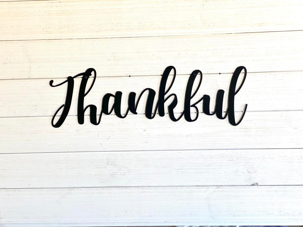 Thankful Metal Wall Art