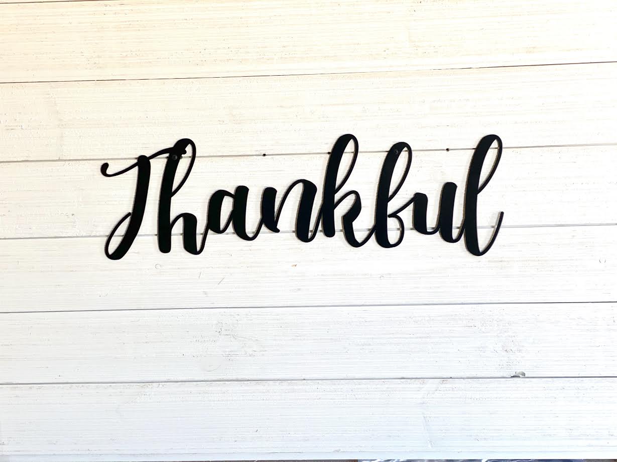 Thankful Metal Wall Art