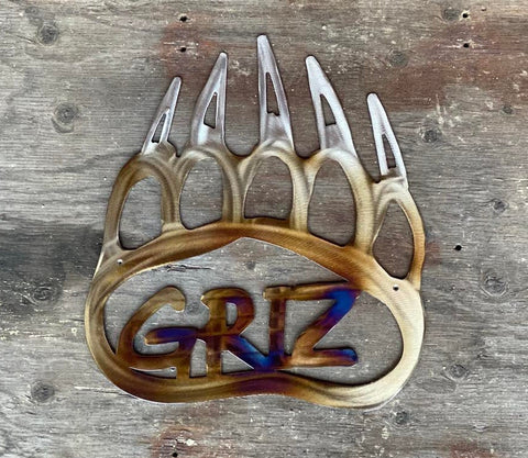 Montana Griz Metal Wall Art