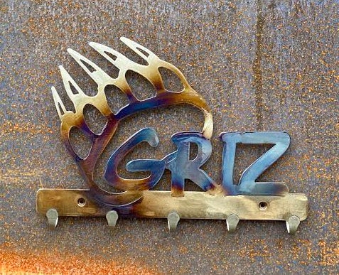 Montana Griz Metal Keychain Holder