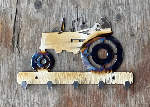 Tractor Metal Keychain Holder