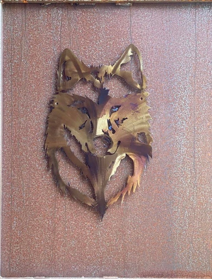 Wolf Head Home Metal Wall Art | Wildlife Inspired Design – Iron